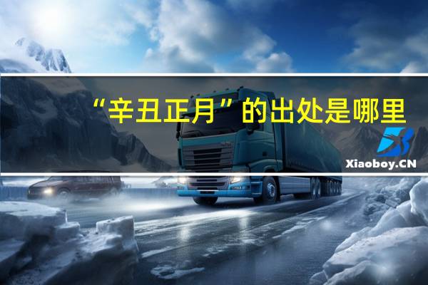 “辛丑正月”的出处是哪里