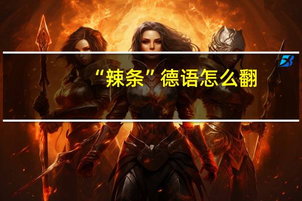 “辣条”德语怎么翻