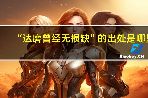 “达磨曾经无损缺”的出处是哪里