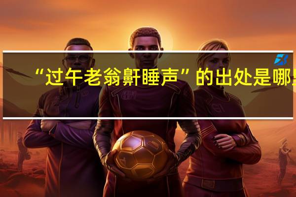 “过午老翁鼾睡声”的出处是哪里