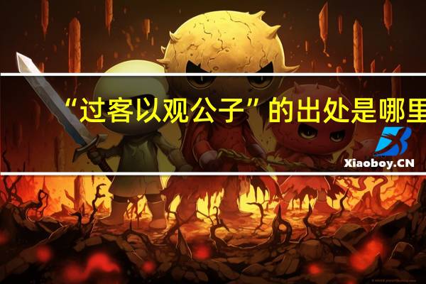 “过客以观公子”的出处是哪里