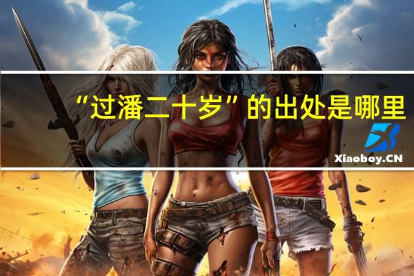 “过潘二十岁”的出处是哪里