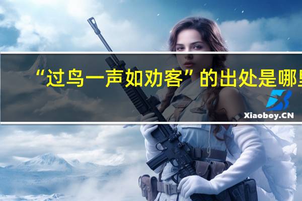 “过鸟一声如劝客”的出处是哪里