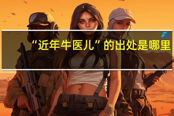 “近年牛医儿”的出处是哪里