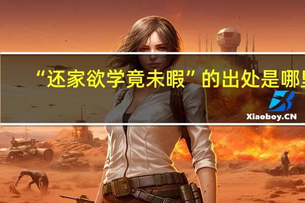 “还家欲学竟未暇”的出处是哪里