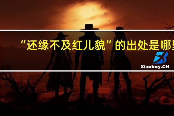“还缘不及红儿貌”的出处是哪里