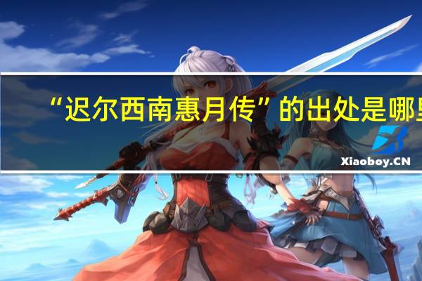 “迟尔西南惠月传”的出处是哪里