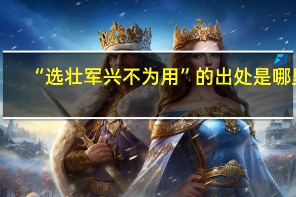 “选壮军兴不为用”的出处是哪里