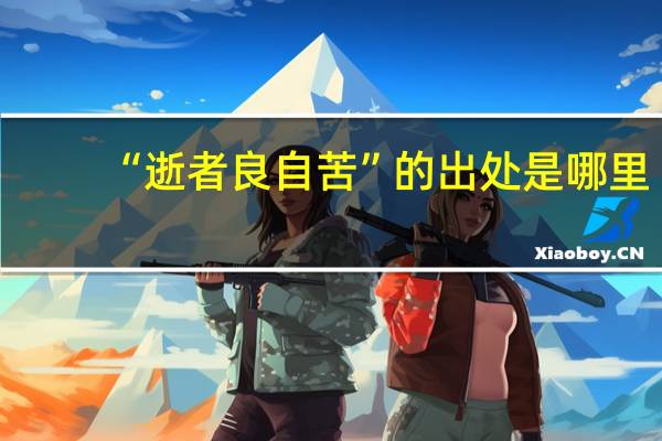 “逝者良自苦”的出处是哪里