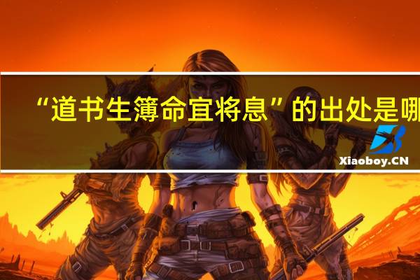“道书生簿命宜将息”的出处是哪里