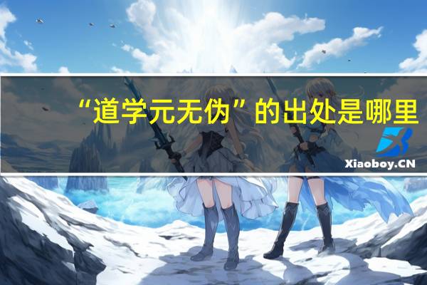 “道学元无伪”的出处是哪里