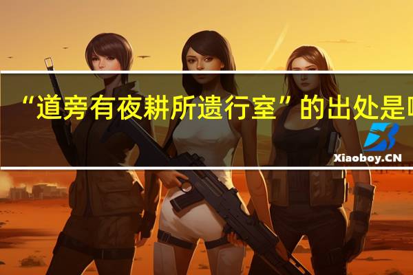 “道旁有夜耕所遗行室”的出处是哪里