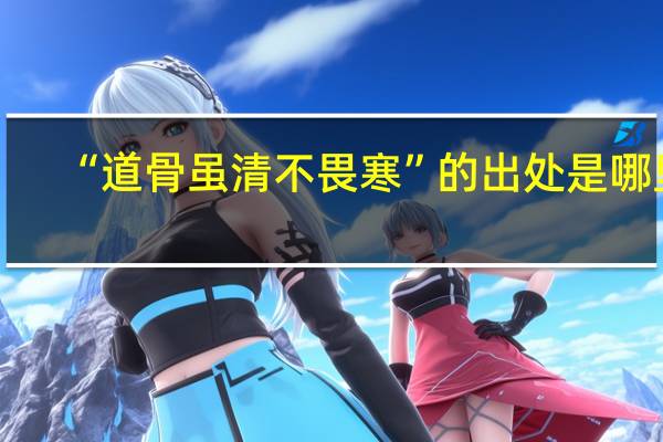 “道骨虽清不畏寒”的出处是哪里