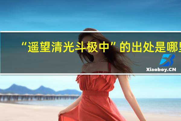 “遥望清光斗极中”的出处是哪里