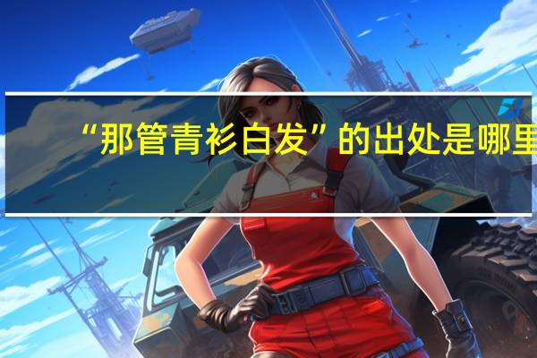 “那管青衫白发”的出处是哪里