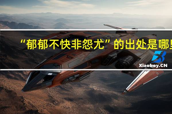 “郁郁不快非怨尤”的出处是哪里