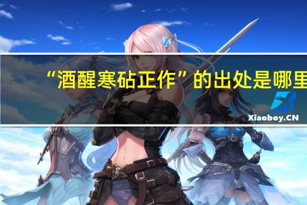 “酒醒寒砧正作”的出处是哪里