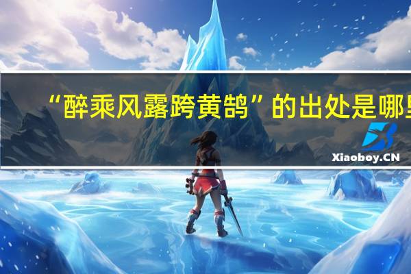 “醉乘风露跨黄鹄”的出处是哪里