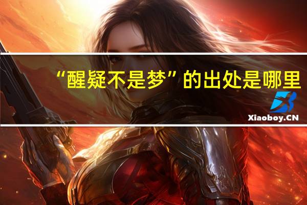 “醒疑不是梦”的出处是哪里