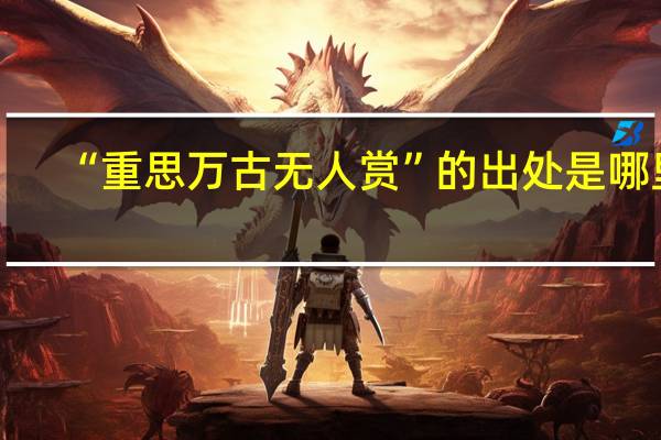 “重思万古无人赏”的出处是哪里