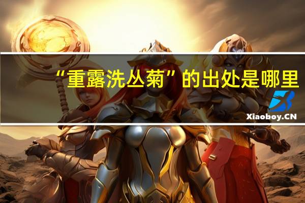 “重露洗丛菊”的出处是哪里