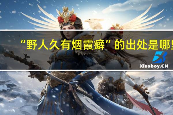 “野人久有烟霞癖”的出处是哪里
