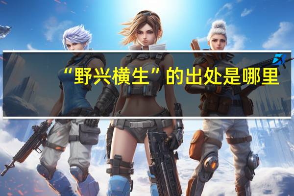 “野兴横生”的出处是哪里