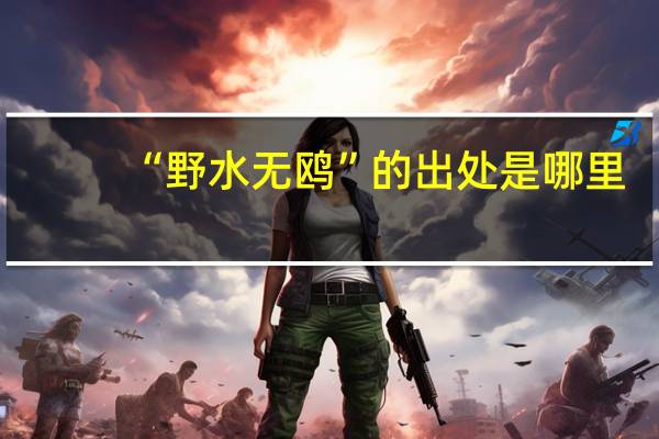 “野水无鸥”的出处是哪里