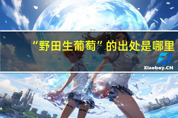 “野田生葡萄”的出处是哪里