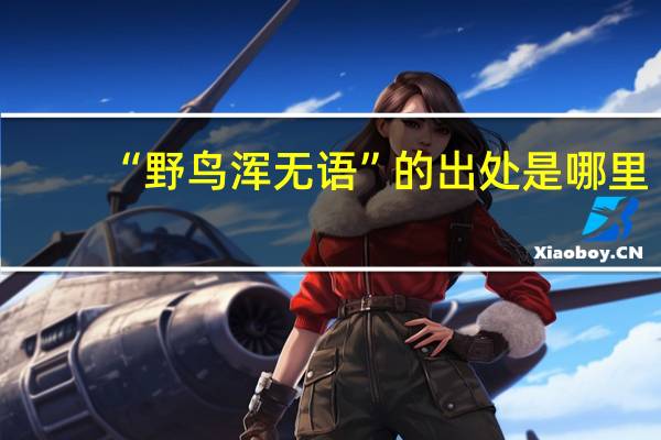 “野鸟浑无语”的出处是哪里