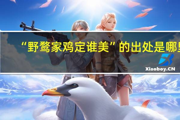 “野鹜家鸡定谁美”的出处是哪里