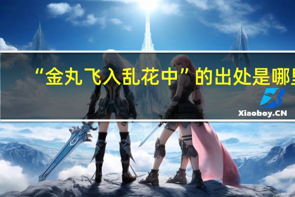“金丸飞入乱花中”的出处是哪里