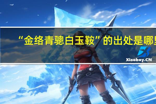 “金络青骢白玉鞍”的出处是哪里