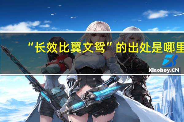“长效比翼文鸳”的出处是哪里