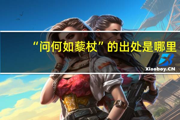 “问何如藜杖”的出处是哪里