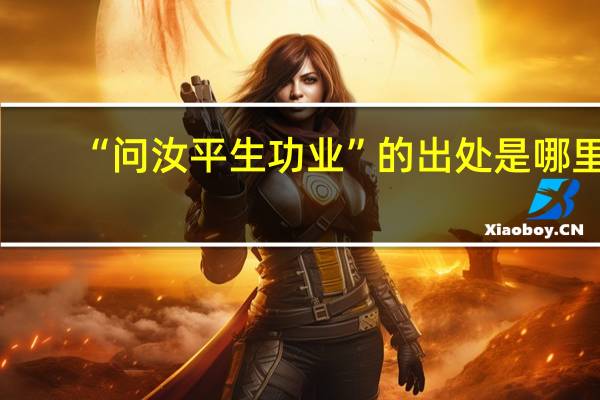“问汝平生功业”的出处是哪里