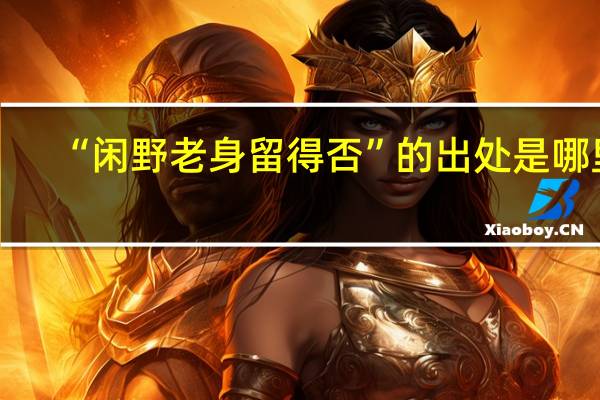 “闲野老身留得否”的出处是哪里