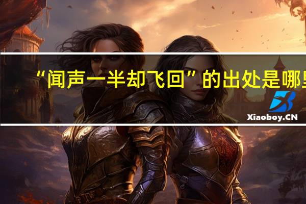 “闻声一半却飞回”的出处是哪里