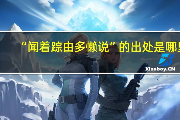 “闻着踪由多懒说”的出处是哪里