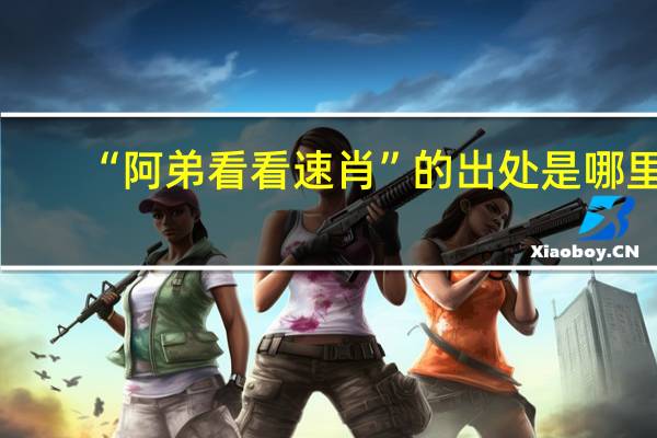 “阿弟看看速肖”的出处是哪里