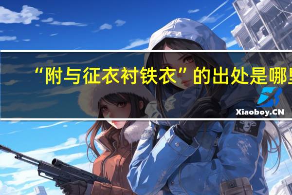“附与征衣衬铁衣”的出处是哪里