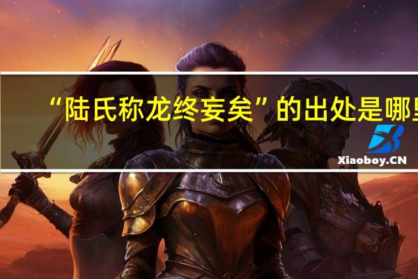 “陆氏称龙终妄矣”的出处是哪里