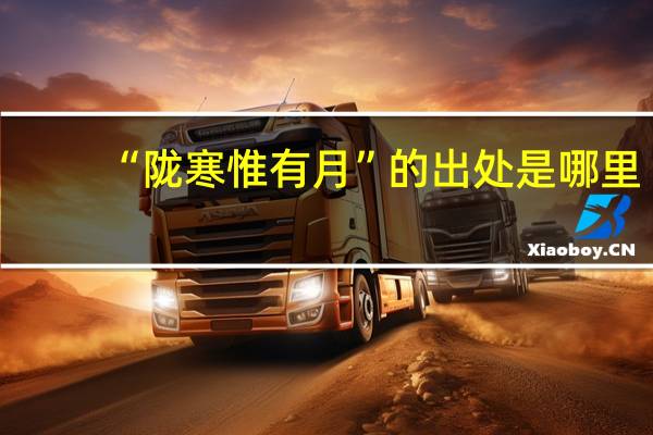 “陇寒惟有月”的出处是哪里