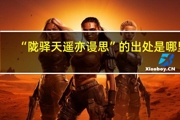 “陇驿天遥亦谩思”的出处是哪里