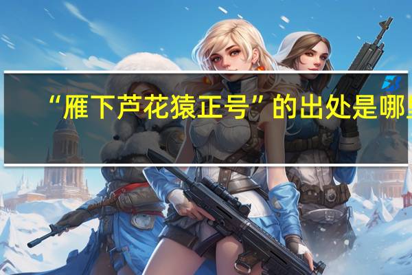 “雁下芦花猿正号”的出处是哪里