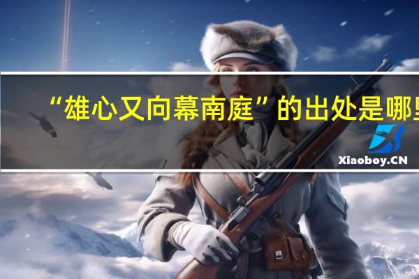 “雄心又向幕南庭”的出处是哪里