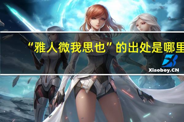 “雅人微我思也”的出处是哪里