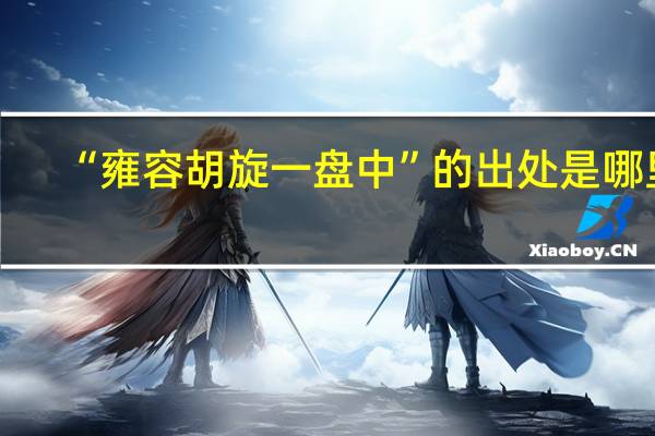 “雍容胡旋一盘中”的出处是哪里