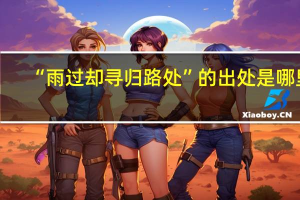 “雨过却寻归路处”的出处是哪里