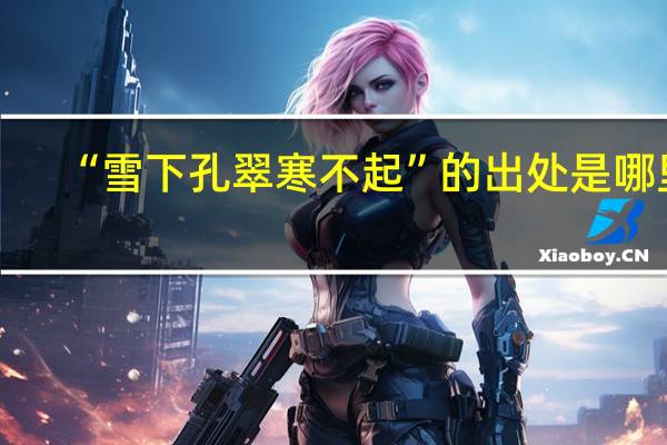 “雪下孔翠寒不起”的出处是哪里